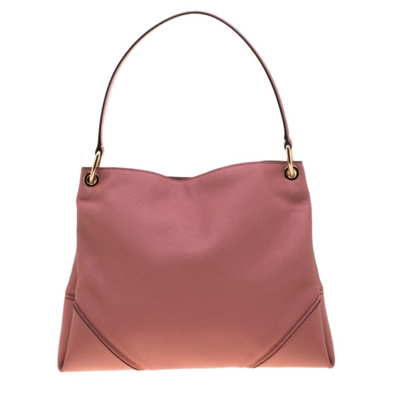 Michael Kors “Nicole” Large Shoulder Tote – Dusty Rose Pebbled Leather - Picture 2 of 10